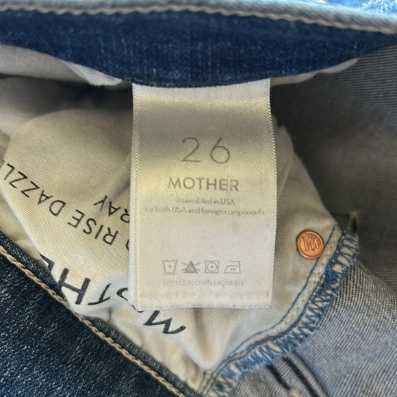 Mother The Mid Rise Dazzler Ankle Fray Weekend Warrior Straight Leg Sz 26 - Picture 11 of 16